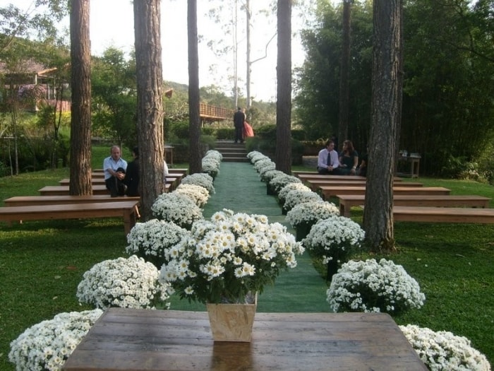 Flor Bola Belga Artificial Para Decoração De Casamento E Casas